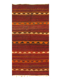 Afghan Kilim Design Rug 4'6" X 8'7"