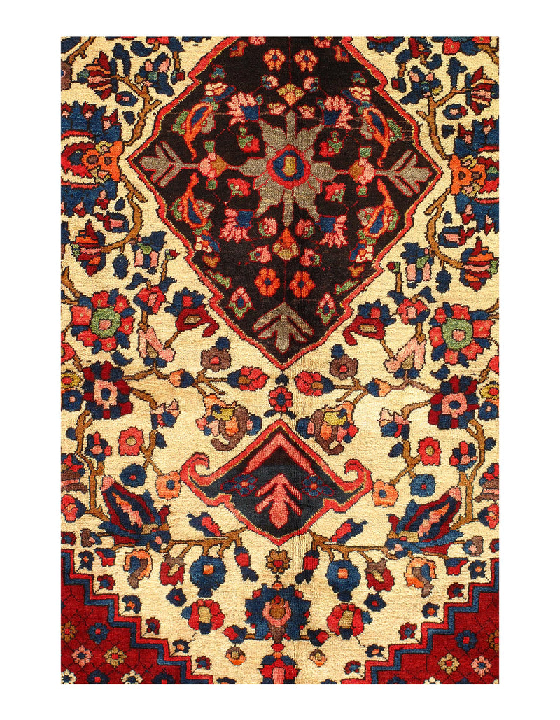 1950s Vintage Persian Bakhtiari Hand-Knotted Rug - 7? Ã 10?5"