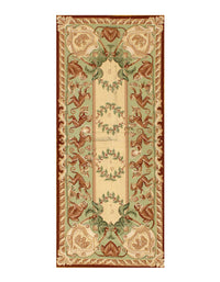 Beige Needlepoint Rug 2'.5'' X 5'.8''