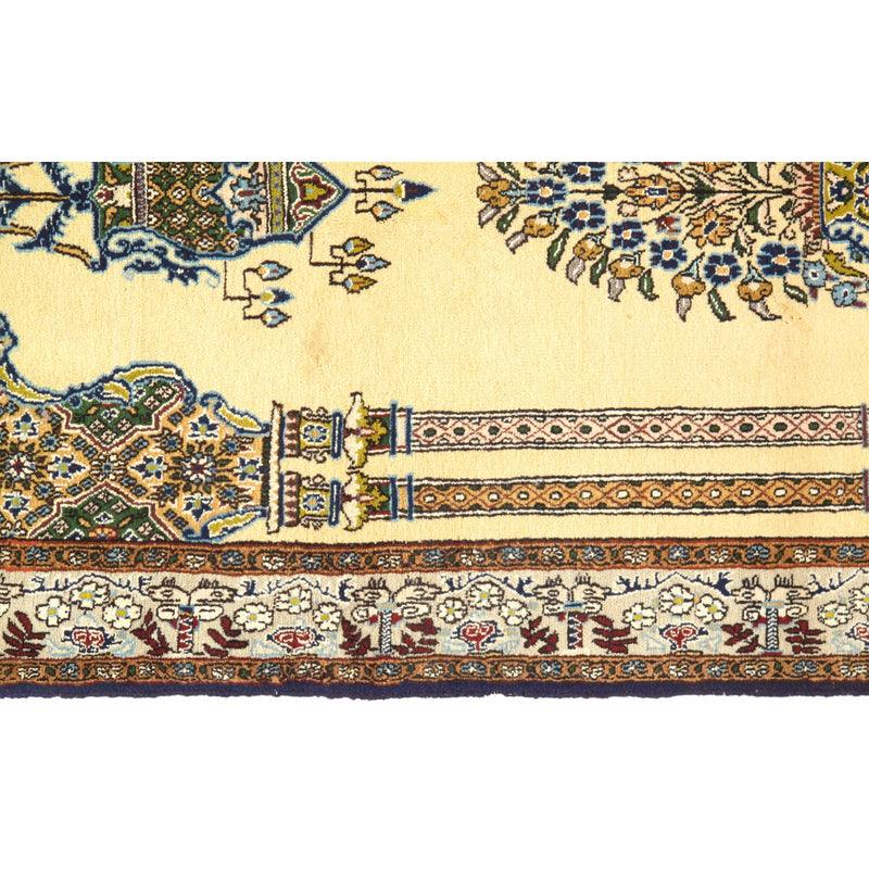 1980s Persian Qum Wool 3'3" x 5'2"