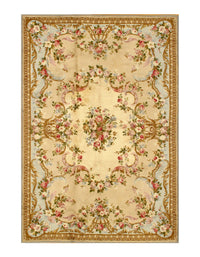 Beige Savonnerie Rug 6'.6'' X 9'.6''