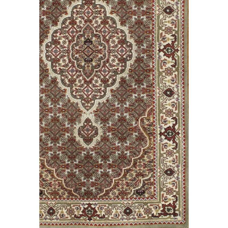 Genuine Tabriz Design Fish Design Silk & Wool Pile Rug - 2'7" X 4'10"