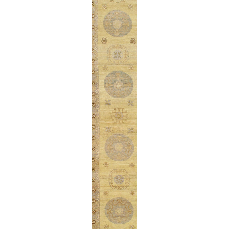 Khotan Design Hand Knotted Runner 3' X 16'3"