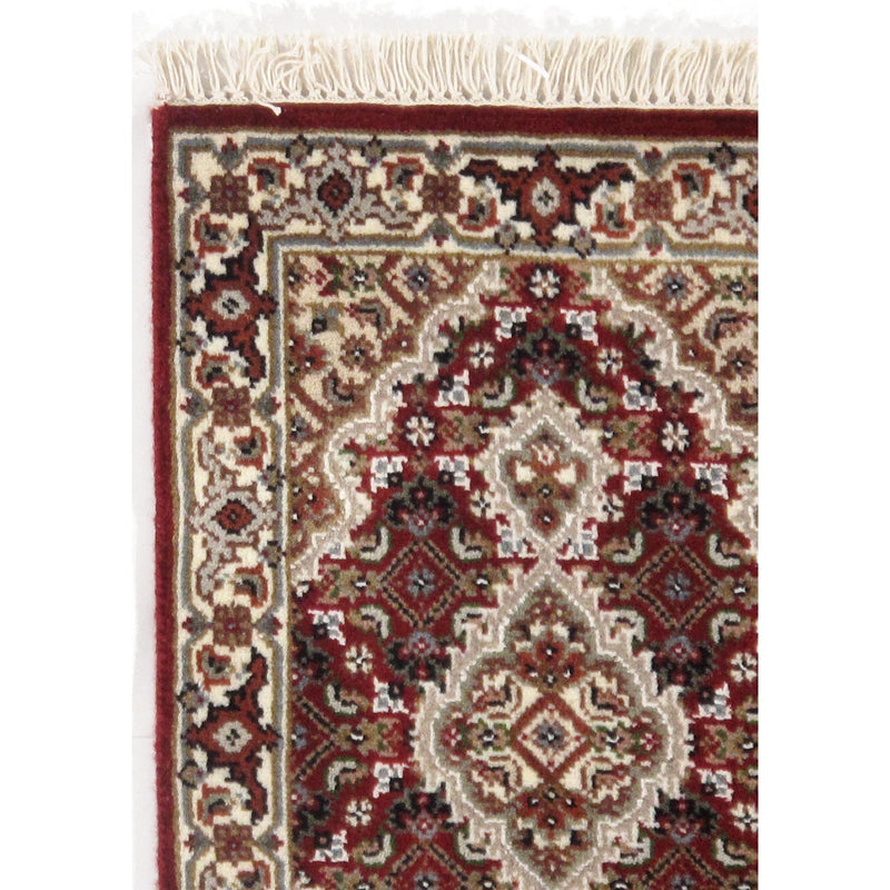 Traditional Tabriz Design Design Hand-Knotted Rug - 1'4" X 2'