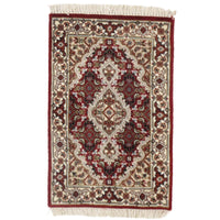 Traditional Tabriz Design Design Hand-Knotted Rug - 1'4" X 2'