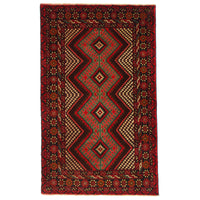 Afghan Baluch Rug - 3' X 4'11"