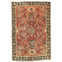 Early 20th Century Antique Persian Mahal Rug - 4'1" x 6'3"