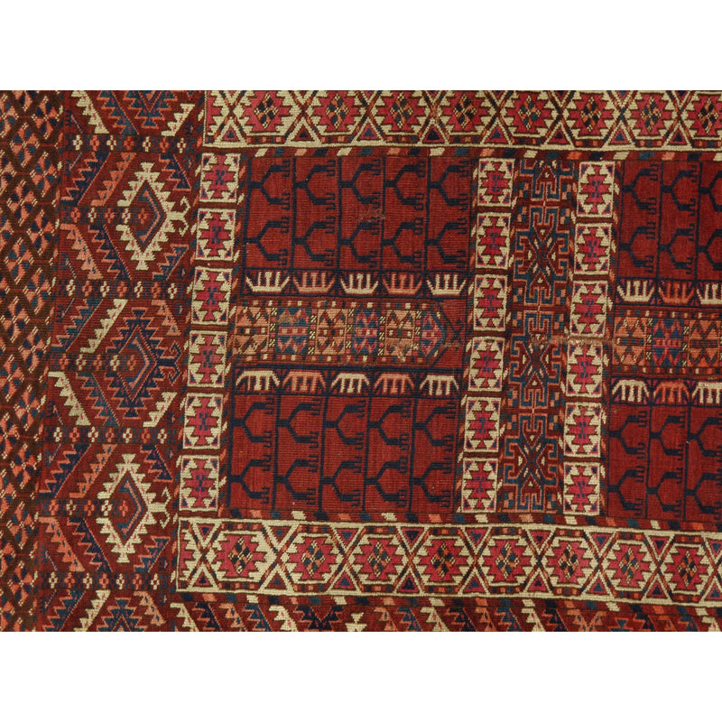 Antique Russian Tekkeh Rug - 4'4" x 5'7"