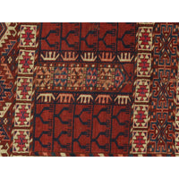 Antique Russian Tekkeh Rug - 4'4" x 5'7"