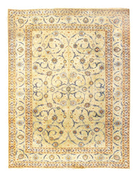 Persian Kashan Hand Knotted Lamb's Wool Rug - 10'7" X 14'