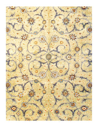 Persian Kashan Hand Knotted Lamb's Wool Rug - 10'7" X 14'