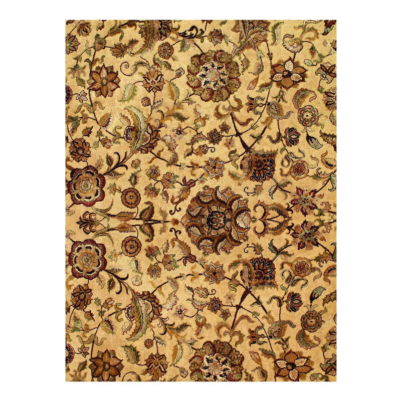 Indo Agra Beige New Zealand Wool Rug - 12' x 15'3"