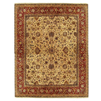 Indo Agra Beige New Zealand Wool Rug - 12' x 15'3"