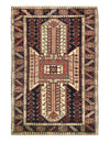 1960s Vintage Afghan Tekkeh Rug - 3'9" x 5'6"