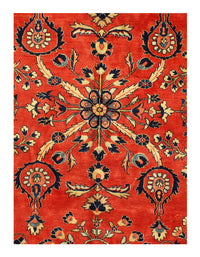 Rust Vintage Persian Sarouk Rug - 9'2" x 12'1"