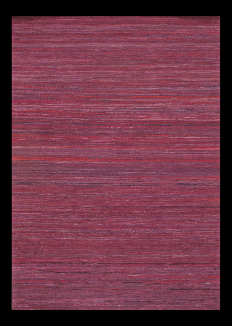 Purple Red Sari-Silk Modern Flat Weave Rug (4 sizes available)