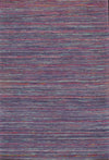 Blue Pink Sari-Silk Modern Flat Weave Rug (9 sizes available)