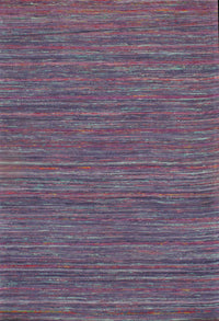 Blue Pink Sari-Silk Modern Flat Weave Rug (9 sizes available)