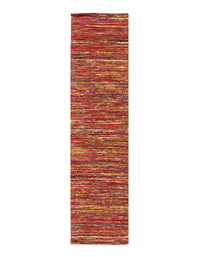 Multi Sari-Silk Modern Flat Weave Runner 2'4'' X 10'