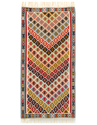 Persian Shiraz Kilim Rug - 3'3" x 6'1"