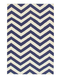 Blue Modern Hand Knotted Rug 5' X 8'