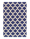 Navy Blue Modern Hand Knotted Rug 5' X 8'