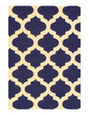 Navy Blue Modern Hand Knotted Rug 5' X 8'