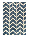 Blue Modern Hand Knotted Rug 4' X 6'