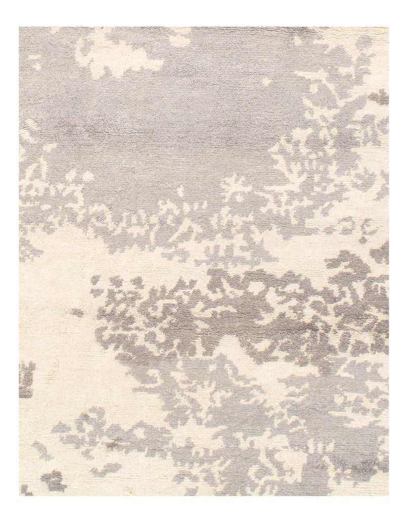 Gray Modern Hand Knotted Rug 8' X 10'