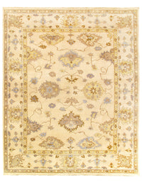 Ivory Fine Hand Knotted Oushak 8' X 10'