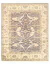 Gray Fine Hand Knotted Oushak Rug 8' X 10