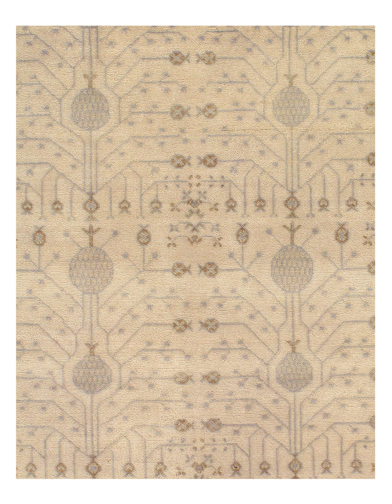 Ivory Fine Hand Knotted Khotan 10' X 14'