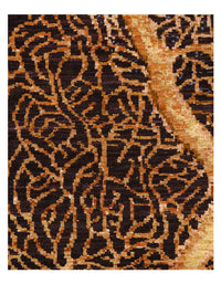 Brown Color Hand Knotted Modern Rug 8' X 10'