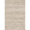 Modern Flat Hand-Knotted Sari Silk Beige Area Rug - 6' x 9'