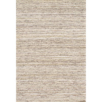 Modern Flat Hand-Knotted Sari Silk Beige Area Rug - 6' x 9'