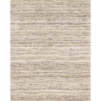 Modern Flat Hand-Knotted Sari Silk Beige Area Rug - 6' x 9'
