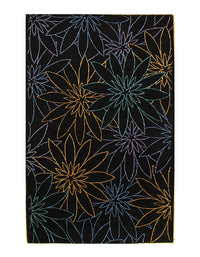 Black Modern Rug 5' X 8'