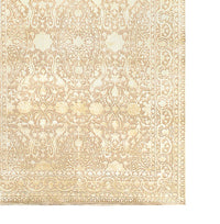 BEIGE TABRIZ silk & wool 6.5 X 9.5