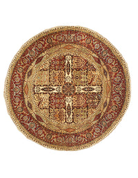 Tabriz Design Garden Design Lamb's Wool Rug - 7'1" x 7'1"