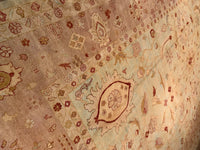 Beige color hand khotted fine Agra 12' X 18'