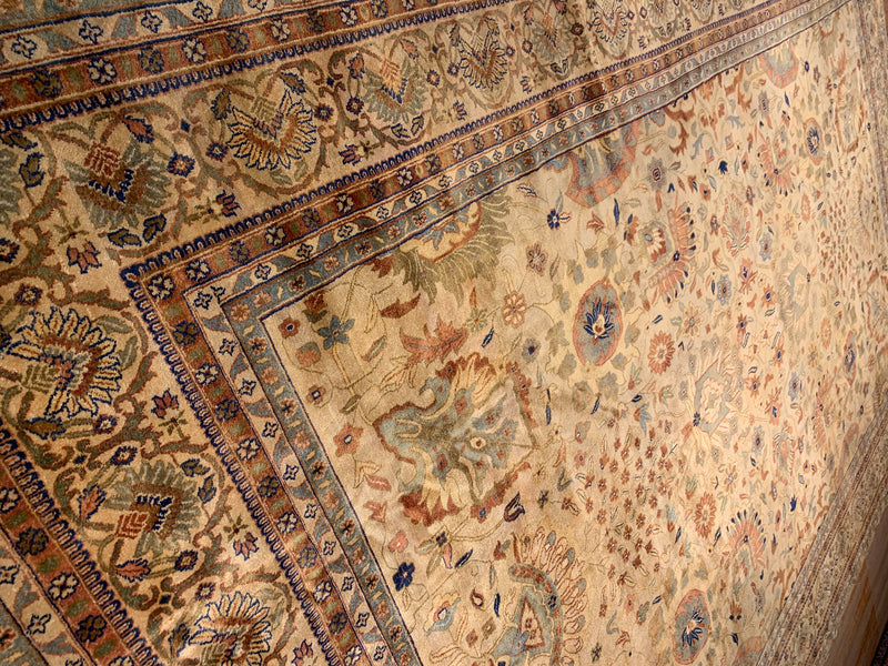 Beige Fine Hand Knotted Sultanabad 12' X 18'