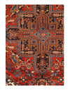 Rust Antique Persian Heriz Serapi Rug 7' X 10'