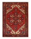 Rust Antique Persian Heriz Serapi Rug 7' X 10'