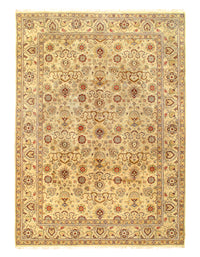 Beige Fine Hand Knotted Agra Rug 10' X 14'