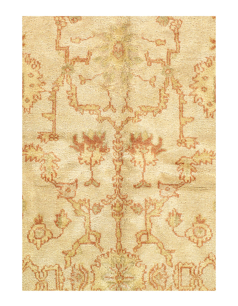 Beige Fine Hand Knotted Oushak Rug 8' X 25'