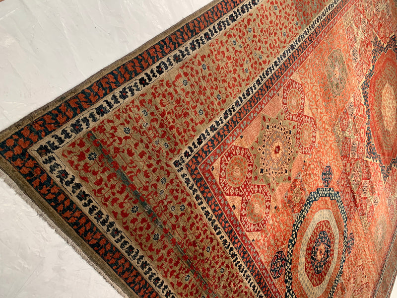 Rust Egyptian Mamluk Design 12' x 19'.4''