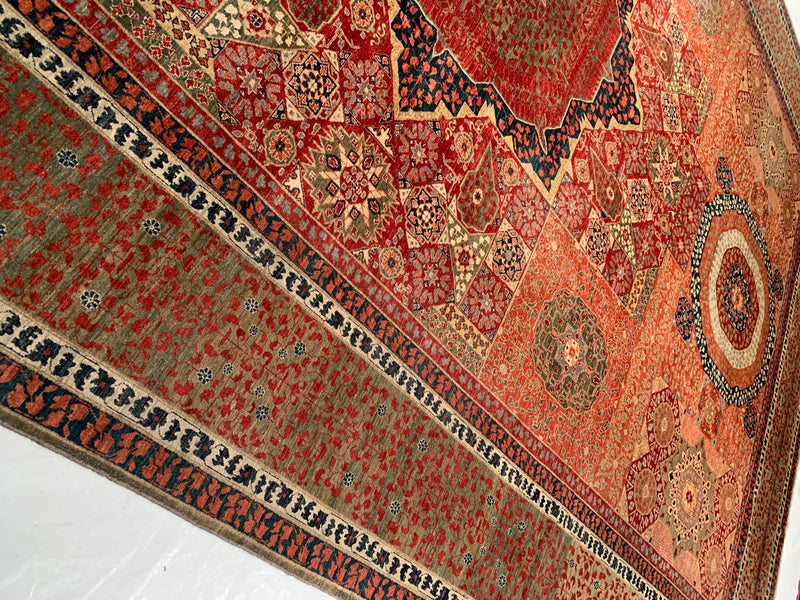 Rust Egyptian Mamluk Design 12' x 19'.4''