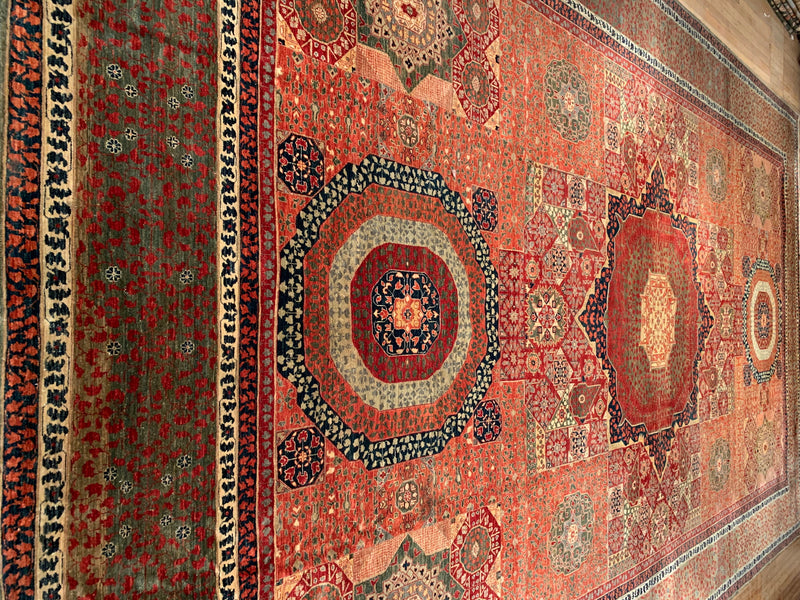 Rust Egyptian Mamluk Design 12' x 19'.4''