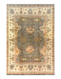 Gray Color Fine Hand Knotted Oushak Rug 12' X 18'