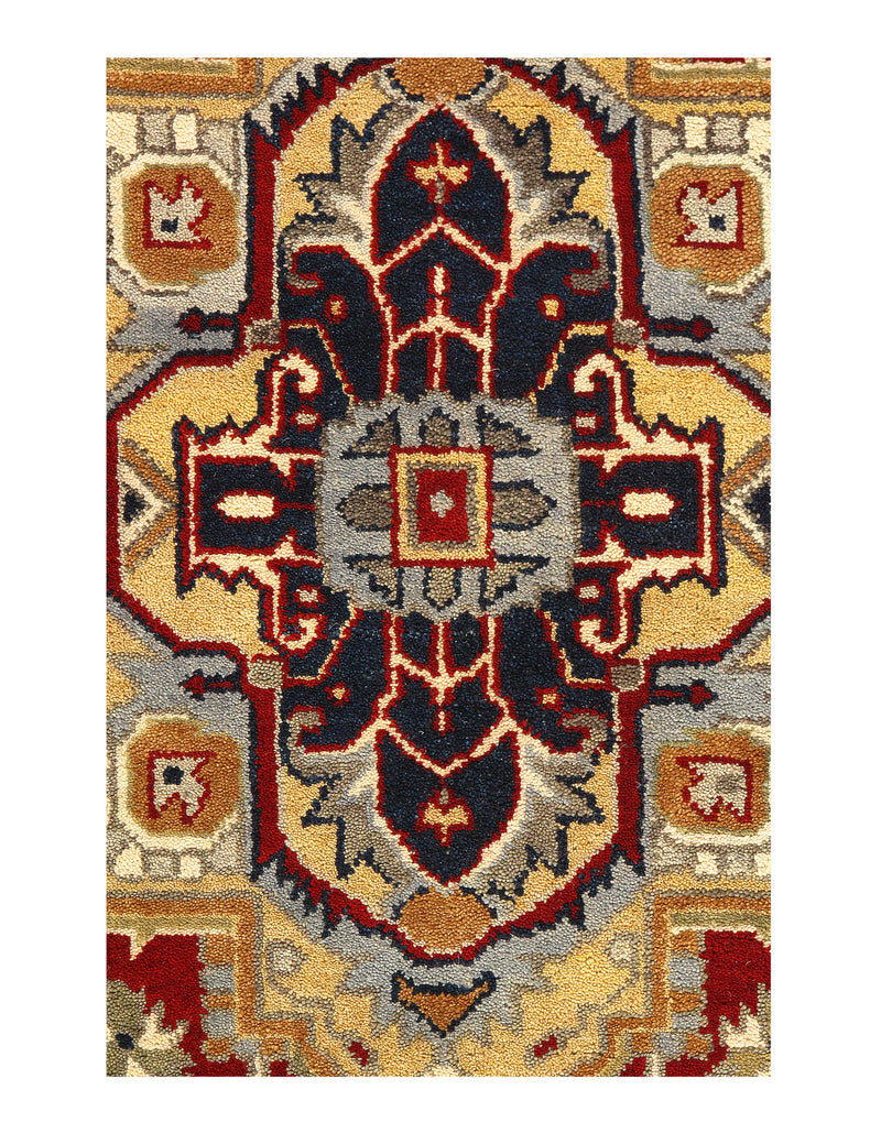 Rust Fine Hand-Knotted Serapi Design 6' X 9'